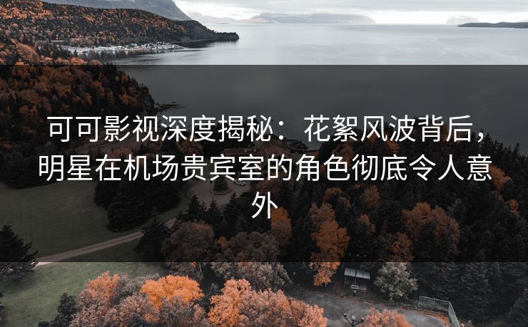 可可影视深度揭秘：花絮风波背后，明星在机场贵宾室的角色彻底令人意外
